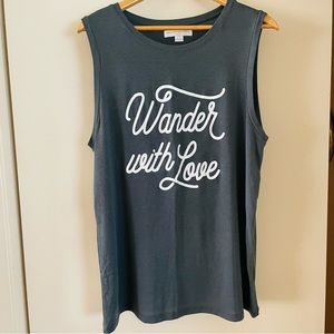 Spiritual Gangster Wander With Love Chakra Tank, Army, L